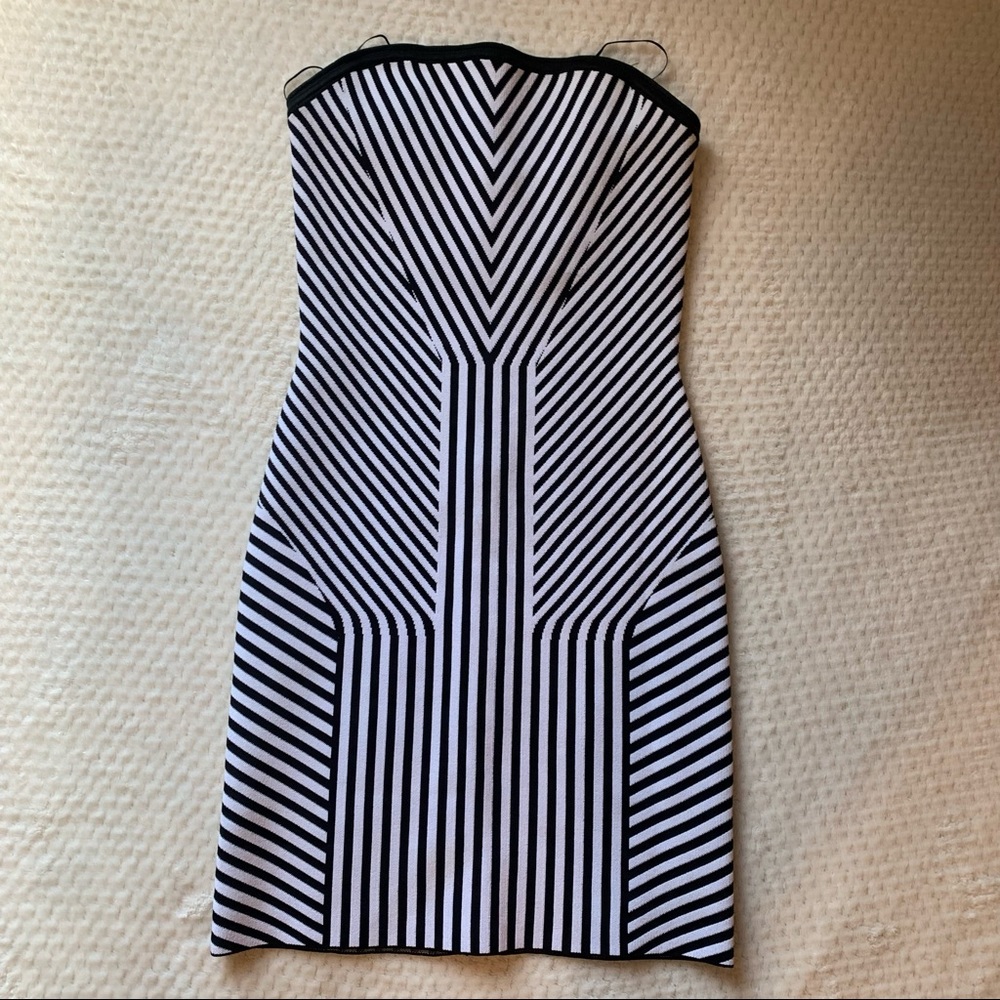 Guess strapless bodycon mini dress